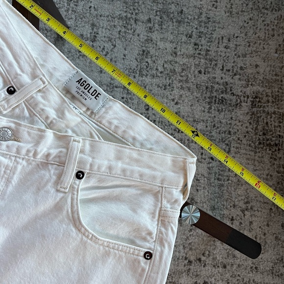 Agolde Sz 24 30" Criss Cross Wide Leg Upsized Jean in Off White Relay - Picture 6 of 14